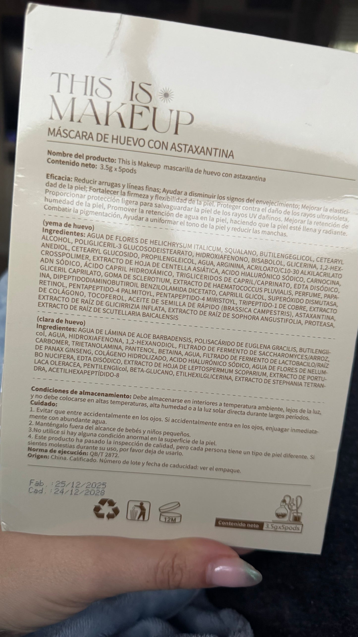 MASCARILLA DE HUEVO CON ASTAXANTINA